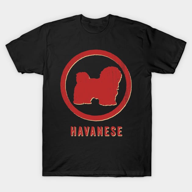 Havanese Dog Retro Vintage T-Shirt by IainDodes